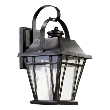 Quorum One Light Old World Clear Seeded Glass Wall Lantern 764-8-95